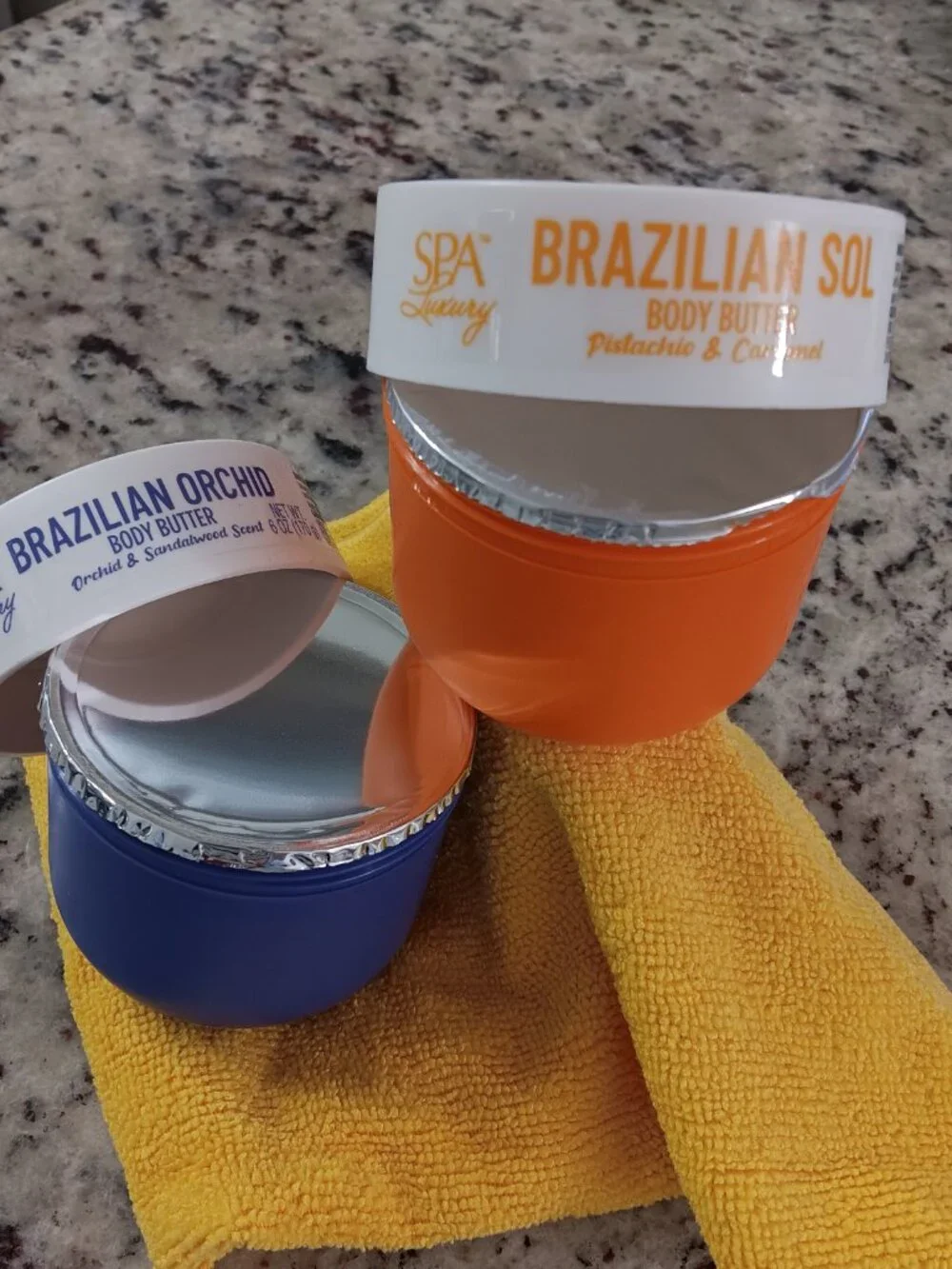 Body Butter 2 Pack Spa Luxury Brazilian Sol and Brazilian Orchid 6oz ea.